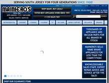 Tablet Screenshot of mainierosappliancesandtv.com